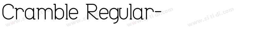 Cramble Regular字体转换